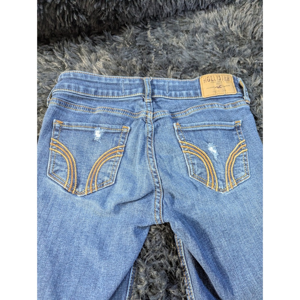Hollister Low Rise Skinny Distressed Jeans Medium Wash Blue‎ W24 L31  418 - Picture 4 of 7